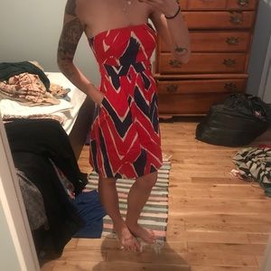 Anthropologie Strapples Chevron Dress